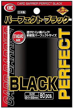 80 Lommer Kmc Perfect Black Dobbelt Beskyttelse Perfect Size Card Barrier Sleeves 64x89mm