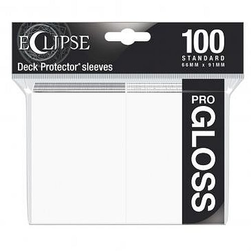 100 Lommer Ultra Pro Eclipse Gloss: Arctic White - Top Kvalitet