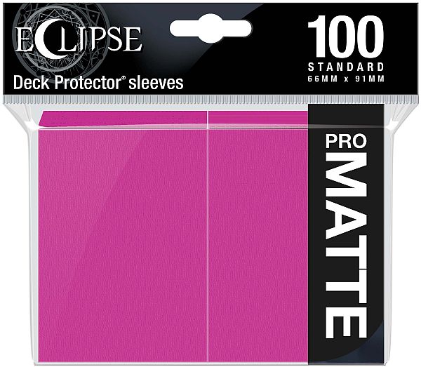 100 Lommer Ultra Pro Eclipse 2021 : Hot Pink Lyser 195 184 Top Kvalitet Pro-matte Non-glare Professional Sleeves 15621