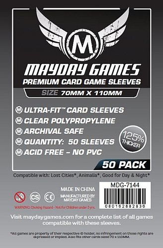 Mayday Games Quot Lost Cities Quot Card Sleeves Magnum Ultra-fit 70x110mm 50 Lommer May7144