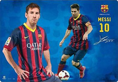Super Udsalg - Bordmåtte med Lionel Messi Motiv 34x49 cm
