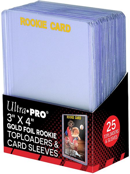 Ultra Pro Toploader Sleeves: Quot Rookie Card Quot Box 25 Stk Plastik Deck Protector Til Kort Lommer Sleeves 15282