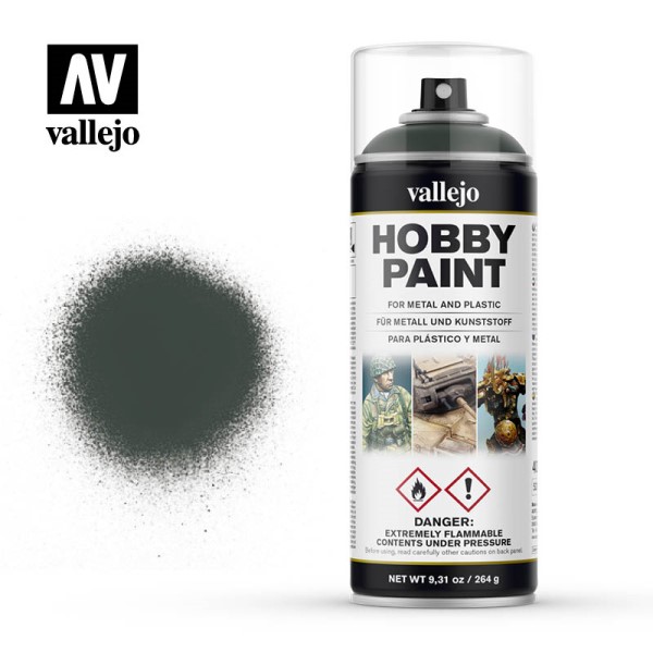Vallejo Hobby Spray Primer: Mørkegrøn 400ml - Udsalg!