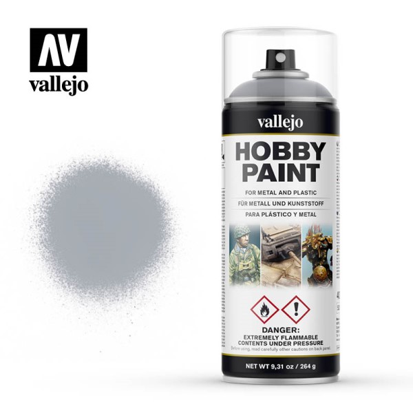Vallejo Hobby Maling Primer Spray: Sølv 400ml - Udsalg!