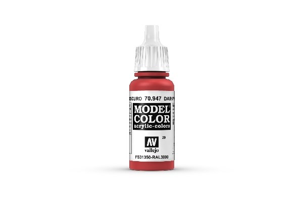 Vallejo Model Color Maling: Mørk Vermillion 17ml