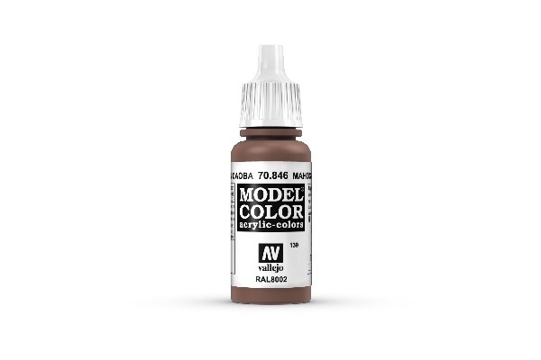 Vallejo Model Color Maling: Mahogany Brown 17ml