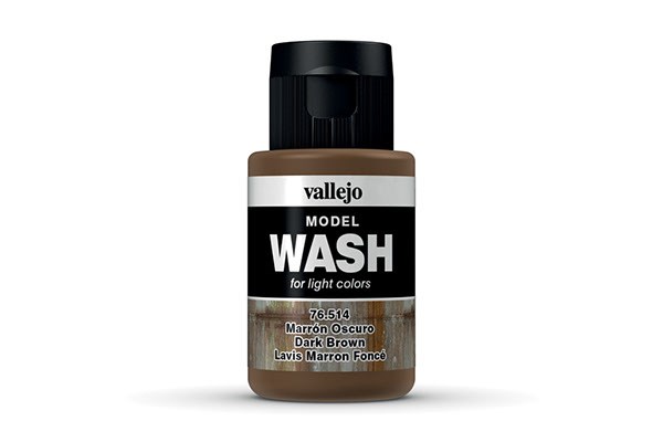 Vallejo Maling Model Color: Wash Dark Brown 35 Ml