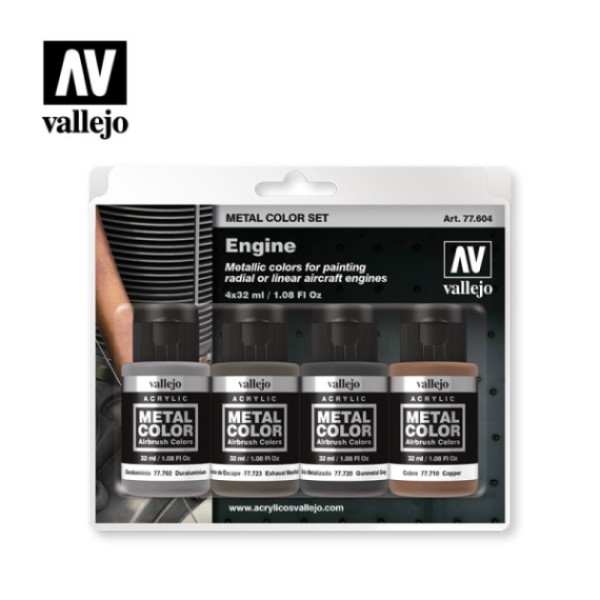Vallejo Metal Color Air: Malingssæt til Motorer