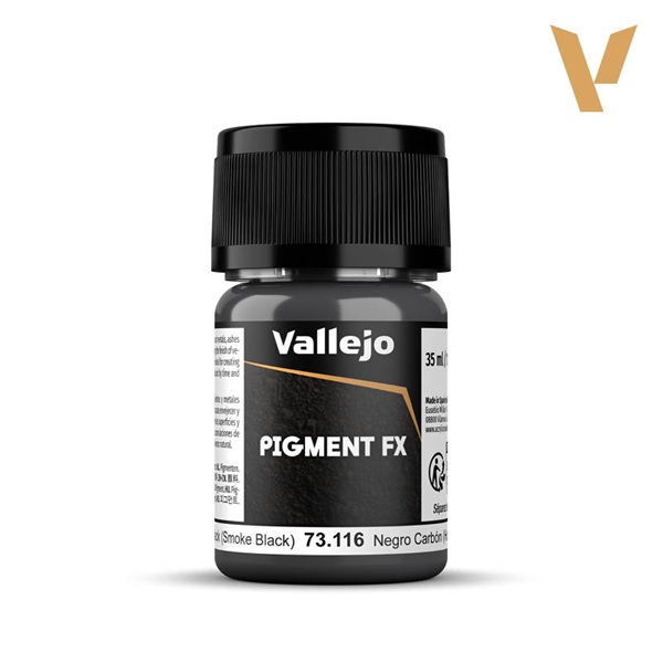 Vallejo Pigments Carbon Black Smoke Black 35ml