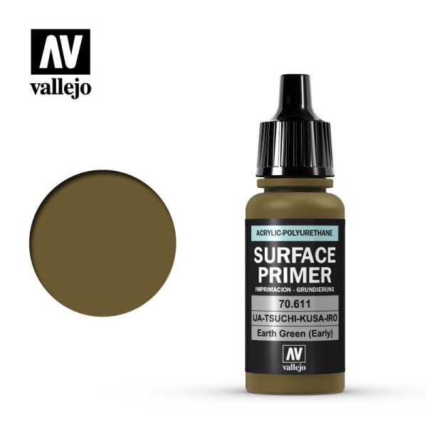 Vallejo Primer i Jordgrøn - 17 ml til Modelbygning