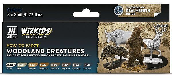 Vallejo Wizkids Premium Paints Set How To Paint: Woodland Creatures Colors