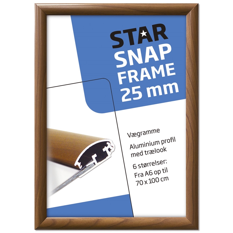 Alu Klapramme i Trælook - 25 mm Profil på Tilbud!