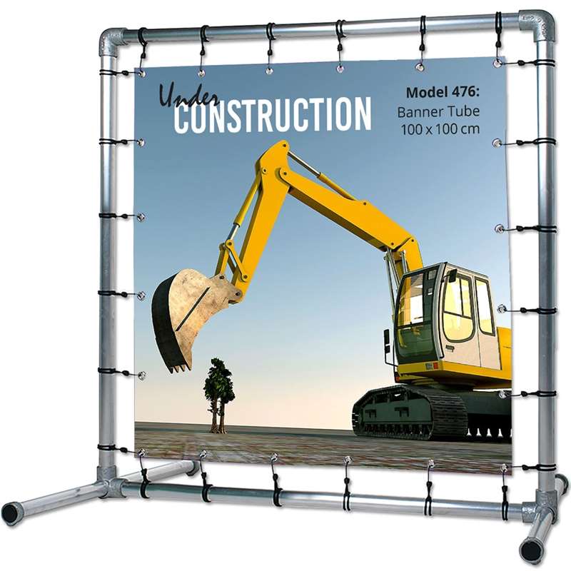 Banner Tube Fritstående Ramme 100 x 100 cm – Udsalg!