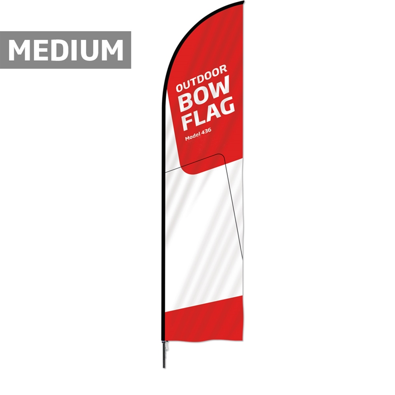 Strandflag til udendørs brug – Buet design til events