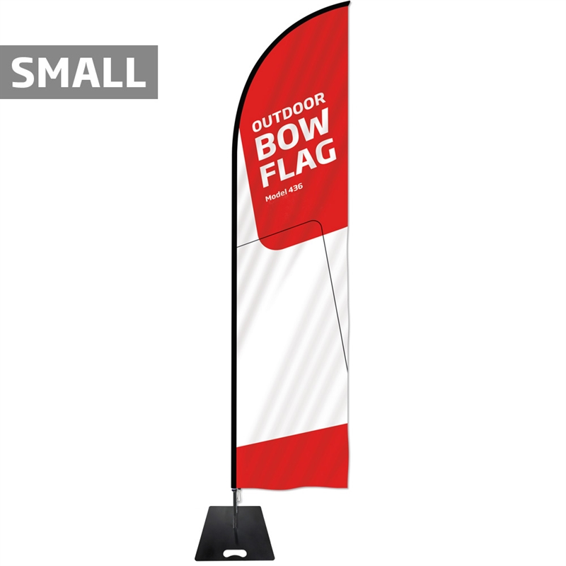 Strandflag Udendørs Bueflag Medium med Sort Fod - Markedsfør effektivt