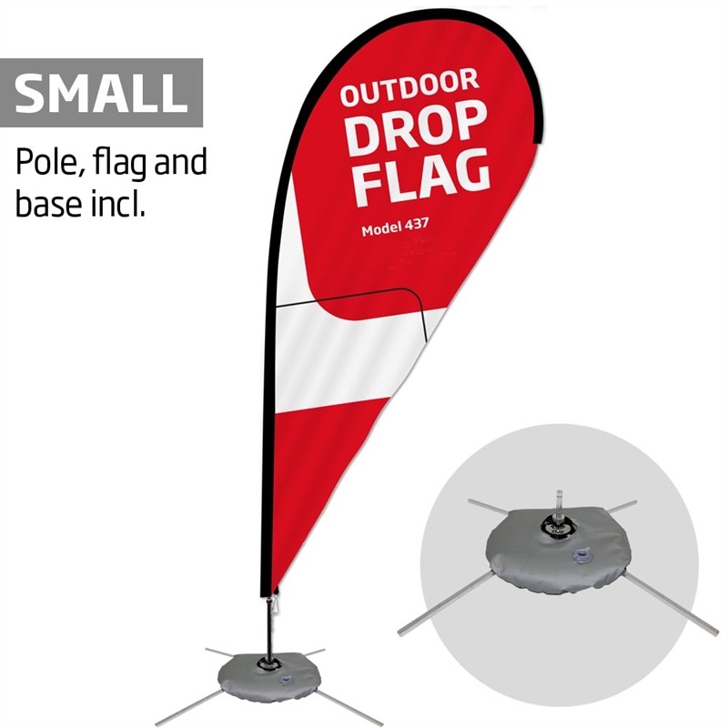 Strandflag til Udendørs Markedsføring – Inkl. Flag og Base