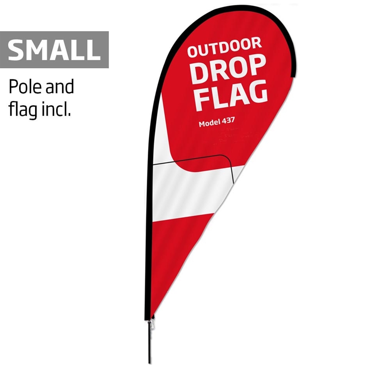 Strandflag Dråbeformet – Ideelt til Events og Messesynlighed!