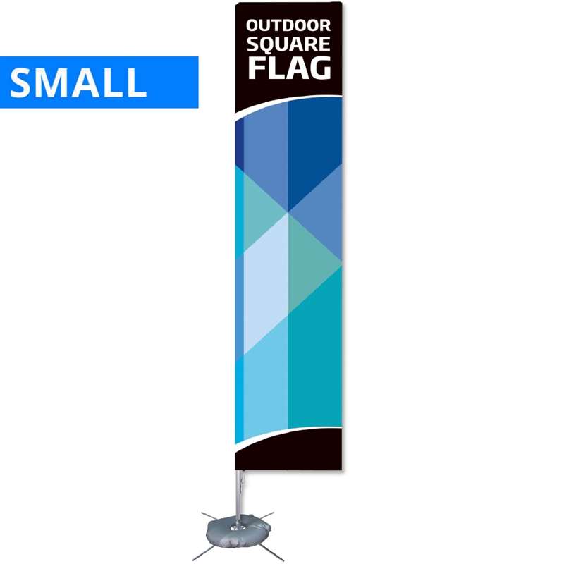 Strandflag med Stang og Cross-fod – Lille Model 250 cm