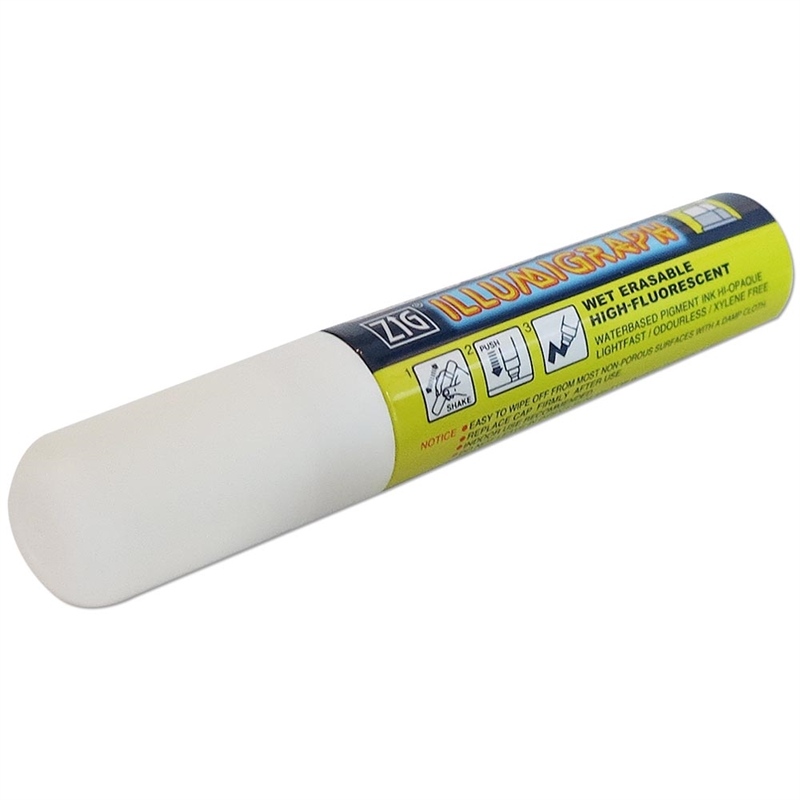 Hvid Board Marker 15 mm - Ideel til tavler og glas