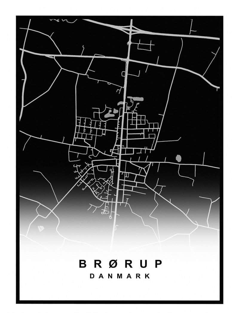 Brørup Kortplakat - Oplev Din Elskede By!