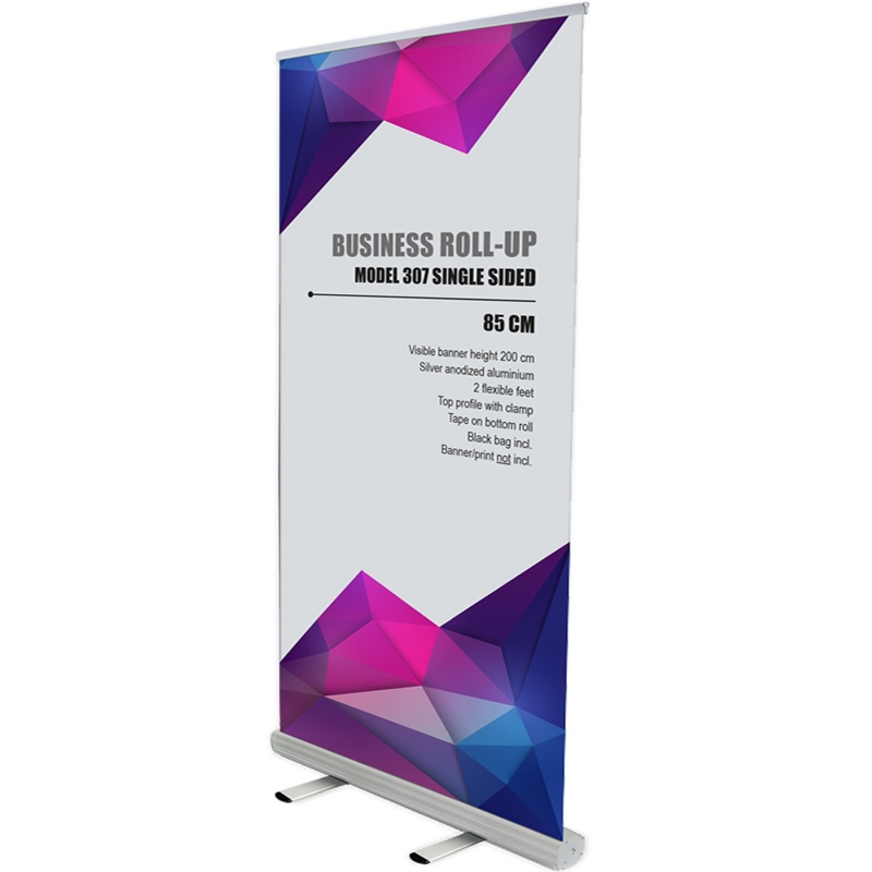 Forretnings Roll-up 100 Cm Alu Sølv – Inkl. Taske & Print