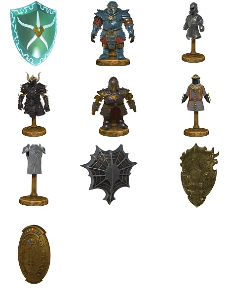 D&D Miniature Tokens: Magiske Rustnings Tokens