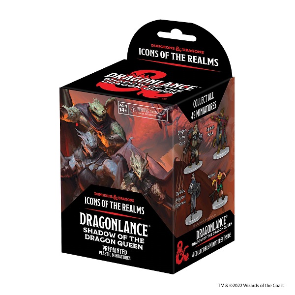 Fantasy Miniatures Set 25 Icons Of The Realms: Dragonlance: Shadow Of The Dragon Queen Booster Pack Figurer