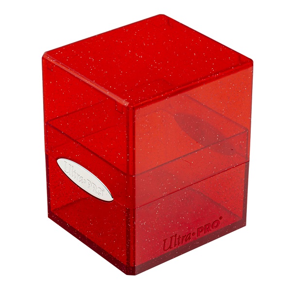 Deck Box Satin Cube: Glitter Rød - Ultra Pro 16009