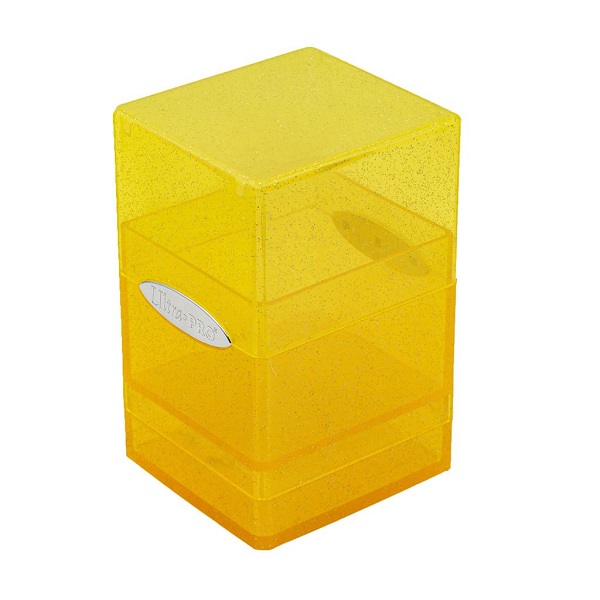 Deck Box - Satin Tower: Glitter Gul fra Ultra Pro