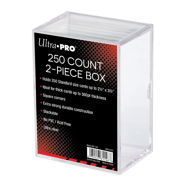 Deck Box Storage Box: -piece 250 Count Card Storage Box Clear Ultra Pro 81148