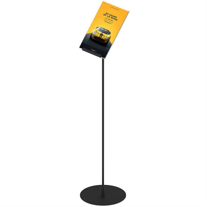 Elegant Gulvskilt med Vertikal A4 Holder - Nyhed!