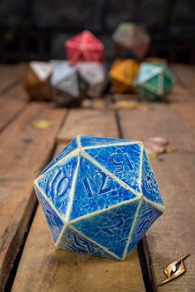 D20 Terning i Blå - Epic Armoury - Rollespil 5cm