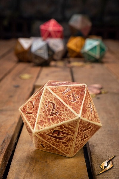 D20 Terning i Fake Gold - Epic Armoury - Rollespil