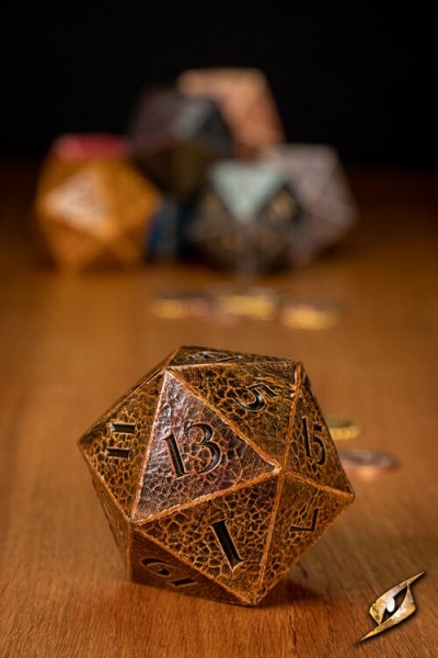 D20 Terninger i Brun - Epic Armoury til Rollespil
