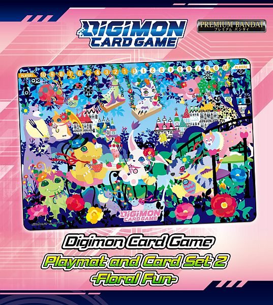 Digimon Card Game Pb09 Premium Bandai Set: Floral Fun Playmat Promokort