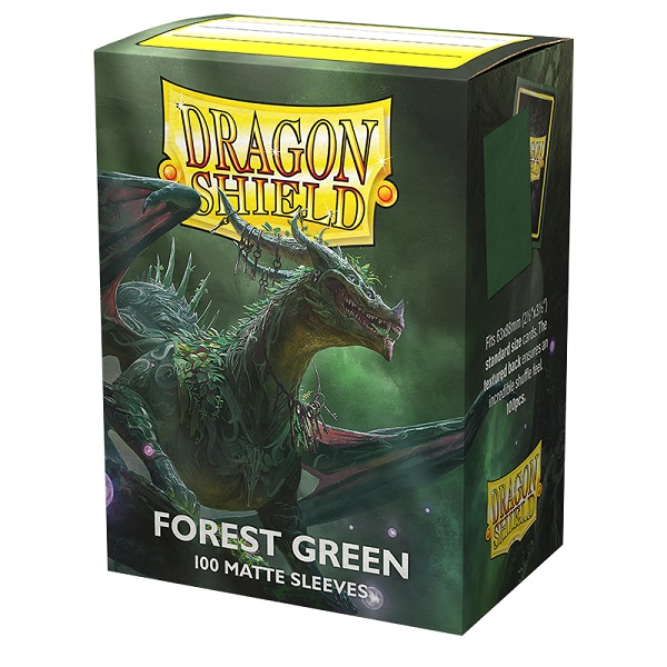 Dragon Shield Deck Protectors - Matte: Skovgrøn 100 Lommer
