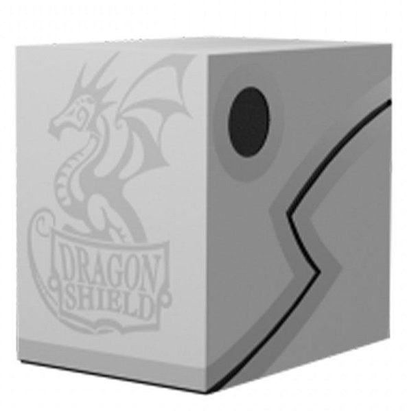 Dragon Shield Double Shell Deck Box Ashen White Black Plads Til 150 Kort Lommer Dragonshield At-30635