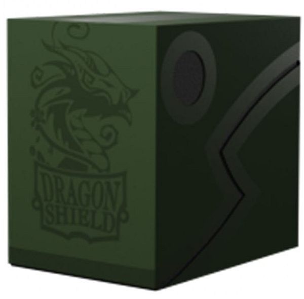 Dragon Shield Double Shell Deck Box Forest Green Black Plads Til 150 Kort Lommer Dragonshield At-30651