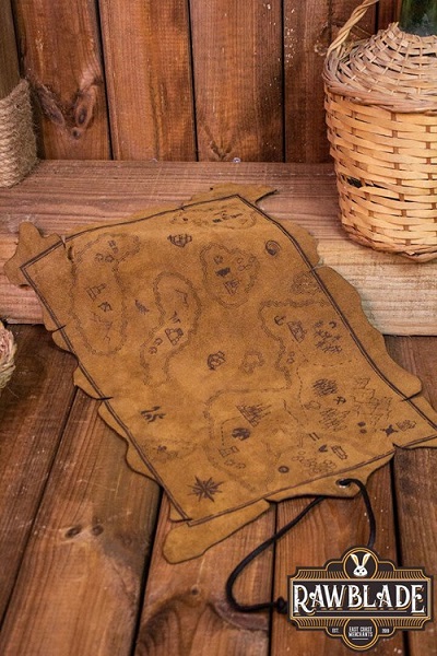 Explorer Map i Splitleder - Rawblade Rollespil Tilbehør