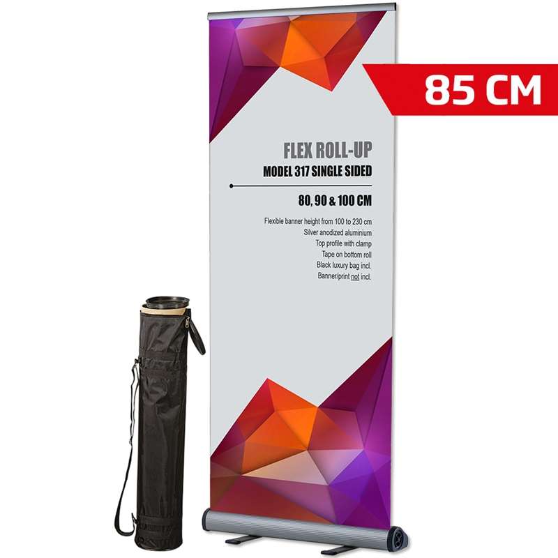 Flex Roll-up Banner 100-230 cm med Taske - Perfekt til Events