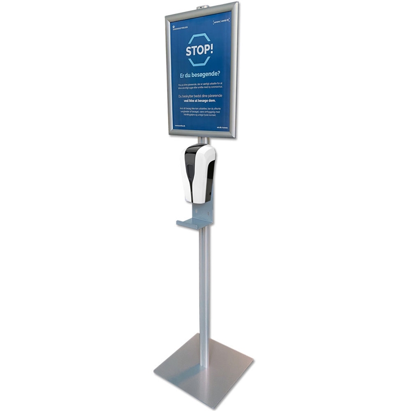 Håndsprit Stander med Dispenser og A3 Klapramme - Tilbud!