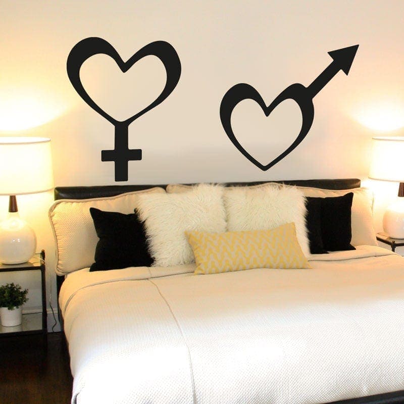 Han & Hun Symbol Væglampe – Dekorativ Wallsticker Tilbud