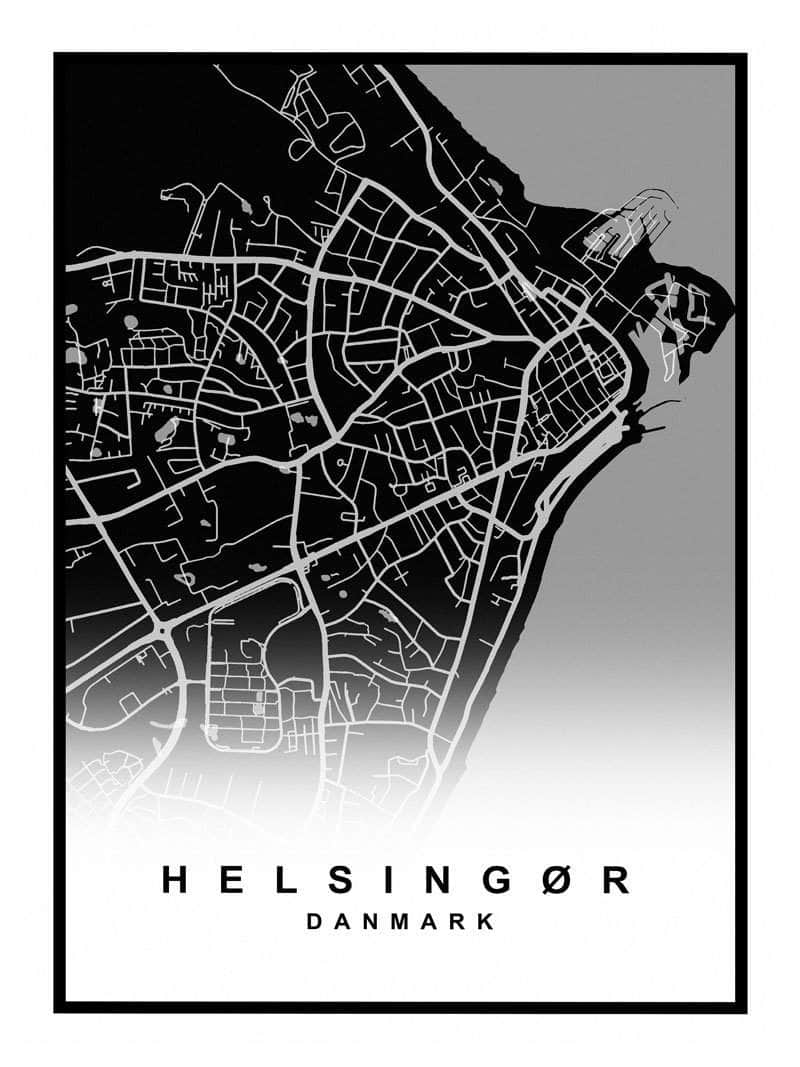 Helsingør Kortplakat - Udforsk Din Elskede By