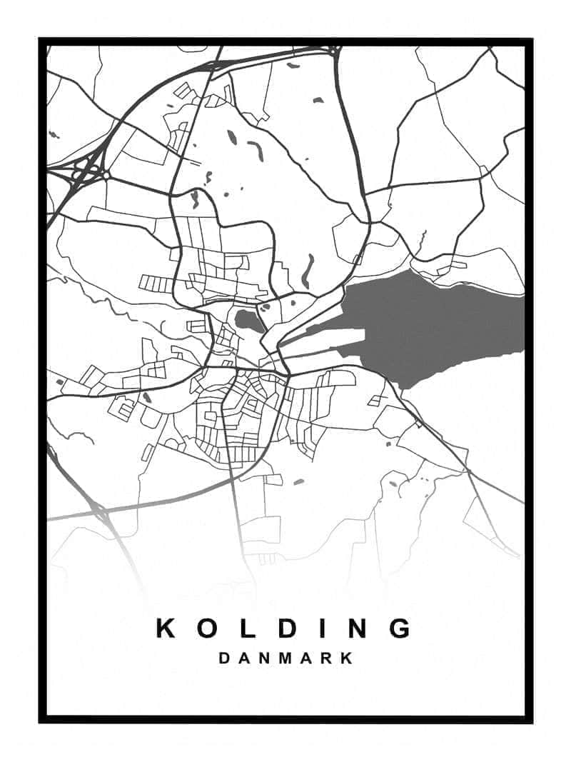 Kolding Bykort Plakat – Oplev din elskede by!