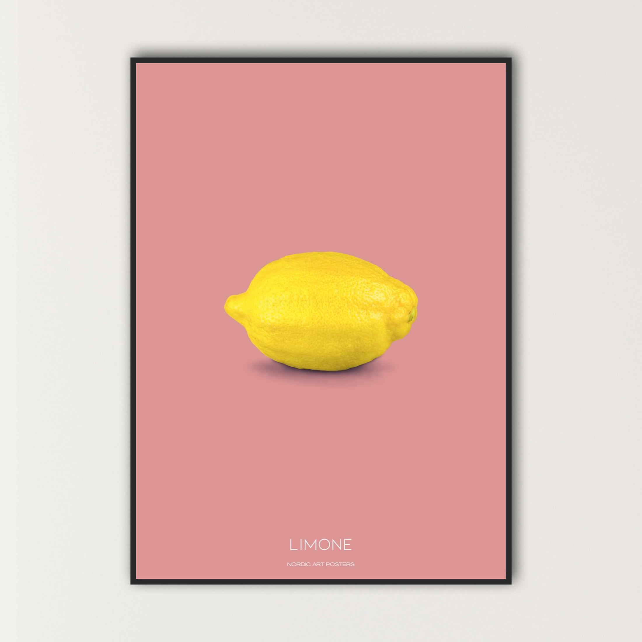 Farverig Citronplakat 30x40cm – Perfekt til Køkkenindretning!