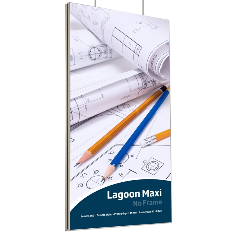 Maxiframe Lagoon Dobbeltsidet Bannerramme 100x200 cm