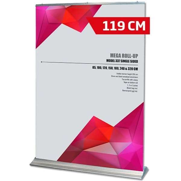 Mega Roll-up Banner Alu Sølv - Perfekt til Events!