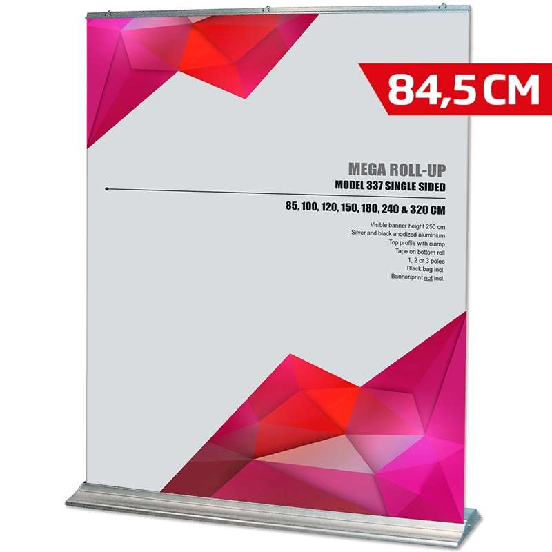 Mega Roll-up Enkeltsidet Sølv 250 cm – Fantastisk Tilbud!
