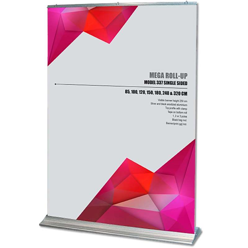 Mega Roll-up Banner i Sølv – Perfekt til Events!