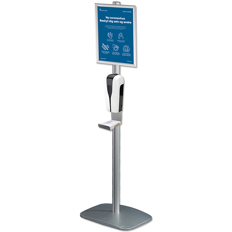 Mini Multi Stander med Spritdispenser og A4 Klapramme